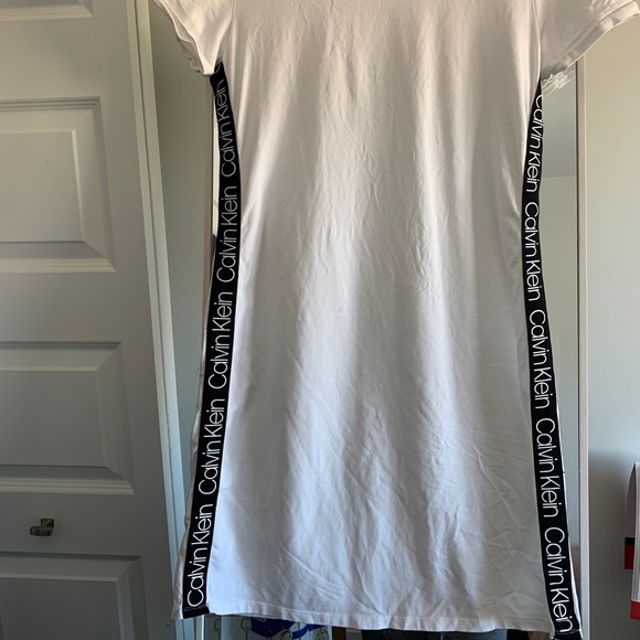 White Calvin Klein T-shirt Dress - Picture 3 of 5